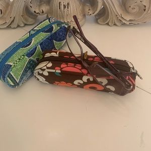 2 Vera Bradley zippered eye glass cases